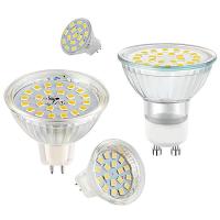 ราคา แก้วความสว่างสูงสปอตไลท์หลอดไฟ LED MR11 MR16 12V 220V GU10 3W 5W 500LM หลอดไฟ LED Warm/Cool โคมไฟสีขาวเปลี่ยนหลอดไฟฮาโลเจน (24145440635)