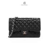 ราคา [ของแท้] CHANEL CLASSIC 12" BLACK CAVIAR SHW มีใบรับประกัน ตรวจสอบได้ทุกใบ ✅ (44503829014)