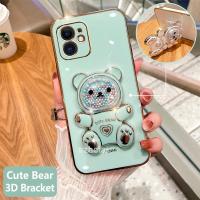 ราคา เคสโทรศัพท์ iphone 11 iphone 11 pro iphone 11 pro max เคสโทรศัพท์มือถือชุบนิ่ม ทรงสี่เหลี่ยม ลายหมีน่ารัก 3D พร้อมที่ตั้งวาง สําหรับ iphone 11 iphone 11 pro iphone 11 pro max (23687389052)
