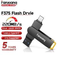 ราคา Fanxiang F375 แฟลชไดร์ฟ 2 in 1 USB+Type C Flashdrive 64GB/128GB/256GB for PC Android iPhone 15/16/17 (27586128743)