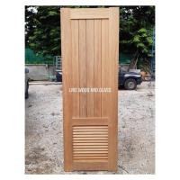 ราคา ประตูไม้ เซาะร่องยูแนวตั้ง + บานเกล็ดล่าง (3892982397)