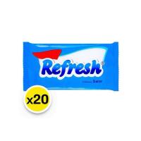 ราคา ผ้าขนหนูเย็น รีเฟรช ขนาด 25.4x25.4 ซม แพ็ค 20 ชิ้น Refresh ผ้าเย็น ผ้าขนหนู (29313883444)