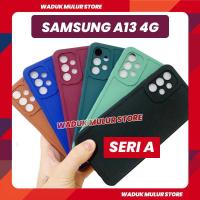 ราคา HIJAU MERAH Macaron Case Samsung Galaxy A13 4G Softcase Soft Color Black Pink Green Blue Brown Red Maroon Casing / Luxury Pro Camera Case (53402175535)