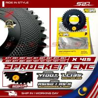 ราคา เฟือง CNC PROTAPER RS150 RSX LC135 Y100 RXZ 415 27T - 44T CP2-V2 4 Lubang 4 รูด้านหลัง Spoket Belakang พรีเมี่ยมสีดํา (58103612785)