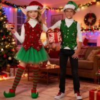 ราคา ชุดคริสมาสเด็กผู้ชาย ชุดคอสเพลย์อนิเมะ เครื่องแต่งกายคริสต์มาสสำหรับเด็กหญิง เสื้อกั๊กเอลฟ์ พร้อมสวมใส่สำหรับงานปาร์ตี้โรงเรียนอนุบาล (42427287755)