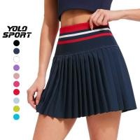 ราคา กระโปรงสตรีลายทางกีฬายืดหยุ่นสง่างามและไดนามิกชุดที่สวยงามเมื่อเล่นเทนนิสลูกดองบนถนน (57801558261)