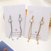 ราคา WFH ต่างหูระย้ายาวห้อยจี้ดาวสีขาว ตัวเรือนสีทอง สีเงิน FE11 (21720640247)