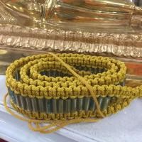 ราคา 1เส้นตะกรุด108ดอกสีเหลืองทอง ตะกรุดคาดเอว108ดอก (2349606149)