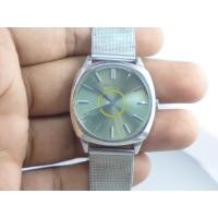 ราคา นาฬิกา Vintage มือสองญี่ปุ่น PAUL SMITH QUARTZ ผู้ชาย ทรงกลม กรอบเงิน หน้าสีเขียว สายสแตนเลสแท้ 35mm (56902010931)