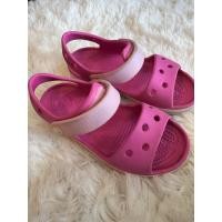 ราคา Crocs แท้ รองเท้าเด็ก รัดส้น Size C10 (17.5 cm) สีชมพู มือสอง (57102836512)