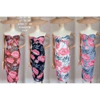 ราคา เดรสเกาะอกผ้ามุ้งลายดอก เดรสเกาะอกลายดอก (25225316719)