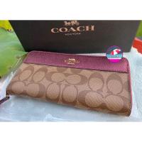 ราคา กระเป๋าสตางค์ใบยาวซิปรอบ Coach แท้100% (14036205037)
