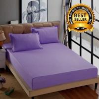 ราคา sos -0019 ชุดผ้าปูที่นอนสีพื้น 5 ฟุต 5 ชิ้น สีม่วง (4743664624)