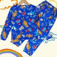 ราคา ชุดเด็ก ทุงทุง ชุดเด็กหญิง ชุดเด็กชาย แขนยาวขายาว ผ้าไมโครนิ่มใส่สบาย โพลีเอสเตอร์ ลายปลากับขอนไม้ (ย+ย) แขนยาว+ขายาว (29891868143)