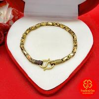 ราคา สร้อยข้อมือทองเหลืองโบราณลายปล้องอ้อยตัดลาย ความยาว 7 นิ้ว งานทองเหลืองแท้ งานดิบไม่ได้ชุบ ทองเหลืองโบราณ (29038343180)