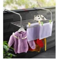 ราคา ราวตากผ้า สแตนเลส ปรับได้ 68-120cm แขวนขอบระเบียงและหน้าต่าง ราวตากผ้าคอนโด ราวตากผ้าระเบียง พับเก็บ (5338127164)