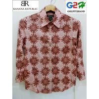 ราคา Banana Republic แท้ เสื้อเชิ๊ตแขนยาวลายดอกไม้ กลับด้าน คลาสสิก (340527883)