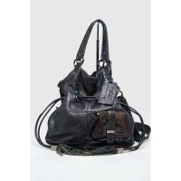 ราคา กระเป๋าสะพายไหล่ กระเป๋าถือ หนังแท้ Lancel รุ่น Premier Flirt สีดำ ทรง Bucket มือสอง (42969417946)