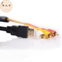ราคา Chee HDMI Male to 3 RCA Video Audio AV 1.5m อะแดปเตอร์สายเคเบิลสําหรับ 1080P HDTV EN (26756734241)