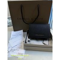 ราคา กระเป๋าสตางค์charles&keithรุ่นCLASSIC SNAP BUTTON WALLET CK6-10840169_BLACK (4479134731)