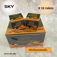 ราคา (12 กระปุก)SKY ครีมไข่มุกดำ ครีมไข่มุกขมิ้น สกาย รับประกันของแท้100% ปริมาณ 20 กรัม (22820366234)