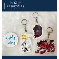 ราคา [พร้อมส่ง] พวงกุญแจเคลือบกันน้ำ Cloud Strife Vincent Valentine RED XIII Final Fantasy 7 Keychain (25423909732)
