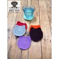 ราคา ที่รองแก้วน้ำ /กาแฟ, แผ่นรองแก้ว, "น้องหมี" น่ารัก และมีประโยชน์ #งานถักด้วยไหมพรม (เลือกสีอื่นที่ชอบได้) (13115047591)