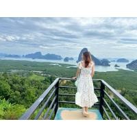 ราคา เดรสผ้าชีฟองลายดอกลายขาว (24927134974)
