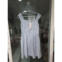 ราคา Uniqlo มินิเดรส ชุดกระโปรงแขนกุด สีฟ้าลายดอก ไซส์ M (42752587359)