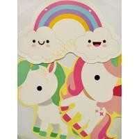 ราคา BUNTING FLAG BANNER HANGING HAPPY BIRTHDAY UNICORN LINE (43255761578)