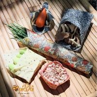 ราคา ห่อให้ ผ้าไขผึ้งห่ออาหาร beeswax food wrap 4ชิ้นในแพ็ค (13074938375)