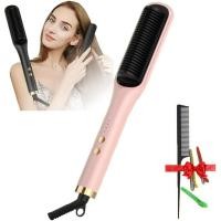 ราคา แปรงยืด Blanceresem, 2025 Pro Straightening Brush ยืดผม 3 ครั้ง Faster, เครื่องหนีบผมไอออนลบ, Lazy Curling Iron, Dual-Purpose Splint Electric Curling Co (40604256183)