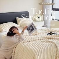 ราคา ผ้าห่มขนกระต่าย ขนแกะเทียมคุณภาพดี นุ่มระบายอากาศอบอุ่นผ้าห่มขนยาว สีทึบอเนกประสงค์สไตล์ผ้าห่ม (27617344555)