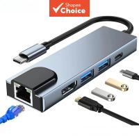 ราคา ประเภท C ถึง USB พอร์ต Hub 4K HD อะแดปเตอร์ 6 ใน 1 RJ45 เครือข่าย Ethernet Lan Charger พอร์ต SD TF สําหรับ Macbook (27879982195)