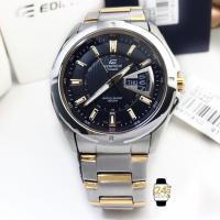 ราคา โล๊ะสต็อกขายต่ำกว่าทุนไม่มีประกัน ใช้งานได้ปกติ ไม่มีกล่อง นาฬิกาผู้ชายของแท้ Edifice สีทูโทนพื้นหน้าปัดมีลาย EF-129SG-1 (21853285947)