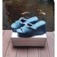 ราคา URBAN & CO ต้นฉบับ NAHIDA - สีฟ้า. รองเท้าและรองเท้าแตะของผู้หญิงพร้อมใหม่พร้อมกล่อง (55252523722)