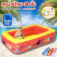 ราคา สระน้ำเป่าลมครอบครัว ขนาด 2 เมตร ทรงสี่เหลี่ยมลายลิขสิทธิ์น่ารัก*แถมฟรี!!สูบลมเทอร์โบ*สระว่ายน้ำเด็ก (2162662845)