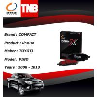 ราคา COMPACT NANO X ผ้าเบรคหน้า TOYOTA HILUX VIGO 2WD ปี 2008 - 2013 (29280285416)