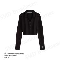 ราคา Calvin Klein Jeans เสื้อครอปแขนยาว รุ่น Milano Button Cropped Cardigan Code: J223551 BEH (29641956325)