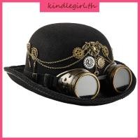 ราคา หมวกธีม KING Steampunk พร้อมแว่นตาแบบถอดได้ หมวกทรงสูงดีไซน์เกียร์โลหะ (54300718952)