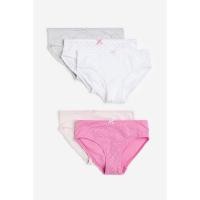 ราคา H&M(เอชแอนด์เอ็ม) แพ็ค 5 ตัว กางเกงในคอตตอน เด็กผู้หญิง 1214392_9 (27776625020)