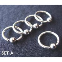 ราคา จิวห่วง จิวหู เจาะหู ขาย 1 ชิ้น หนา 1.6มิล CBR Stainless Steel Hoop Earrings Captive Bead Ring Nose Ear Tragus Piercings (15281694692)