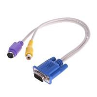 ราคา อะแดปเตอร์แปลง VGA Male To TV S-Video RCA AV (6006613338)