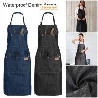 ราคา ทีว้าว 1ชิ้นผ้ากันเปื้อนยีนส์,ตัดผมผ้าปรับร้านทํางานเสื้อผ้า,ทนทาน ยีนส์ กับกระเป๋ากันน้ําช่างทําผมเครื่องแบบย่างร้านอาหารบาร์ร้านคาเฟ่อบควา (28444010435)