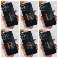 ราคา เคสโทรศัพท์มือถือ ซิลิโคนนิ่ม TPU ลายตัวอักษร สีดํา สําหรับ Realme C53 Realme C51 Realme Note 50 2024 (25366989355)