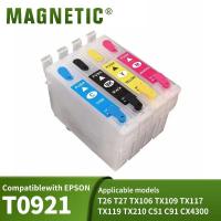 ราคา T0921 ใช้งานร่วมกับตลับหมึกรีฟิล T0921N สําหรับ Epson Stylus C91 CX4300 T27 T26 T27 TX106 TX109 TX117 ARC ชิป (40373796233)