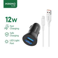 ราคา Minimo MSF02-M ที่ชาร์จแบตในรถ Micro Fast Charging 12W 2.4A Dual USB (56551297893)