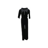 ราคา JASPAL-จั๊มสูทขายาวเนื้อกำมะหยี่มีหมวก-สีดำA040-42 (29880380451)