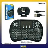ราคา Glink คีย์บอร์ด ไร้สาย มินิ มีไฟ 3สี Mini Wireless Keyboard 2.4 Ghz รุ่น GKB-220 Black (สีดำ) (5147075760)