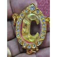 ราคา เงินพดด้วงเป็นเงินโบราณ ที่จับจ่ายซื้อของสมัยรัชกาลที่ 5 แต่เป็นเนื้อชุบทองดอกบัว พร้อมกรอบทองไมครอนฝังพลอยแท้ (51502532431)